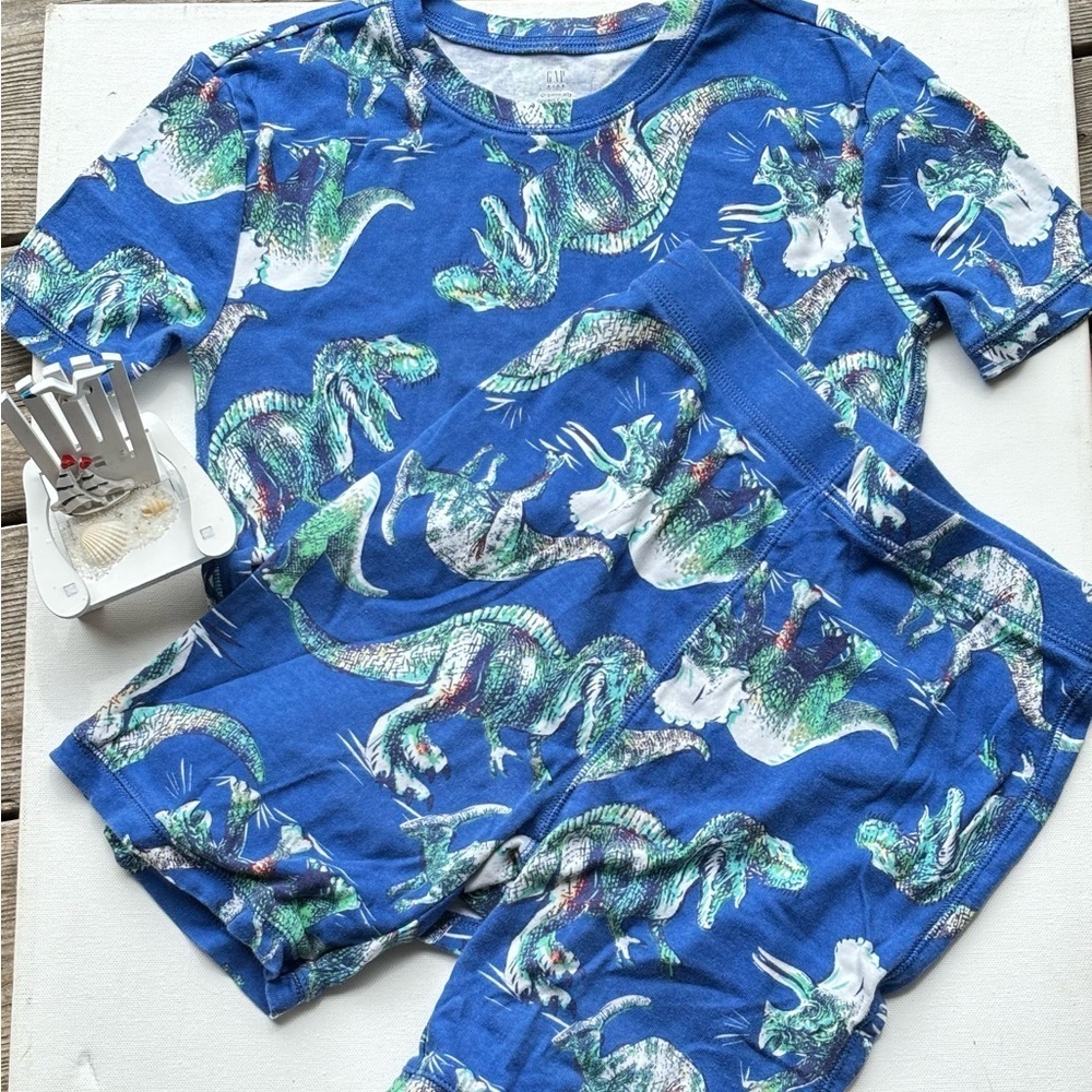 Gap Kids 100% Organic Cotton Dinosaur Graphic PJ Set